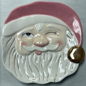 Glitterville Santa Claus plate
